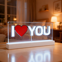 Letreros de Mesa Luminosos de Acrílico ABS con Control Remoto, Diseño Independiente, en Oferta