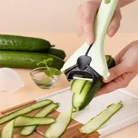 Groothandel Roestvrijstalen Drie-In-Één Fruit-En Groenteschiller Tweekoppig Met Multifunctionele Aardappelgroenteschraper