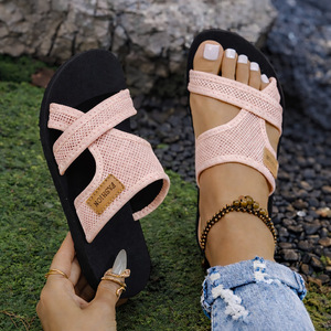 Damen-Plateau-Slip-on-Schuhe, atmungsaktives Mesh-Gewebe, leichte, rutschfeste Sandalen, lässige Sommer-Outdoor-Strandschuhe - Product Image 2