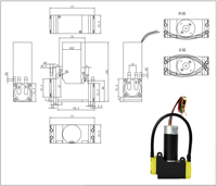Mini pompe à air à membrane auto-amorçante 12V DC pour aquarium 2,2L/min 0,07MPa pour bulleur de bassin à poissons