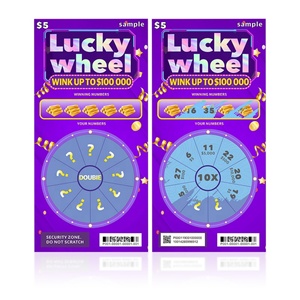 Boletos de Lotería Rasca y Gana con Efecto Láser, Diseño Personalizado, Premio Aleatorio, Impresión en Papel Negro para Promoción - Product Image 1
