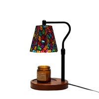 Lampe chauffe-cire sans flamme en vitrail, diffuseur d'aromathérapie avec minuterie réglable, variateur d'intensité, chauffe-bougie à huiles essentielles