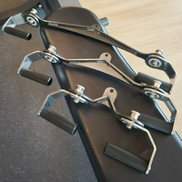 Kit d'accessoires de fitness : Barre de traction dorsale multi-positions réglable à 360° et ensemble d'attaches pour câble, pour exercices de tirage dorsal, de fly pectoral et de rame assise
