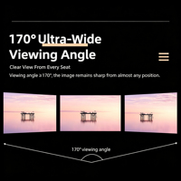 Écran de projection métallique anti-reflet 16:9 HD 4K portable pliable mural pour home cinéma