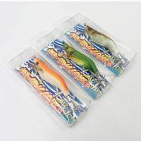 1.8 #   Leurre de pêche Egi lumineux pour calamar, avec hameçons parapluie double couche, pour la pêche en eau salée, appâts Eging pour seiche et pieuvre
