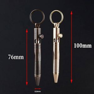 Stylo porte-clés miniature à mécanisme à bille en laiton antique, style sportif européen, pour extérieur, promotionnel, personnalisé, anti-stress, 0,5 mm - Product Image 2