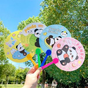 Ventilador de Mano Redondo Pequeño Personalizado de PP con Diseño de Panda, Lindo y Portátil para Niños en Verano, Venta al Por Mayor - Product Image 3