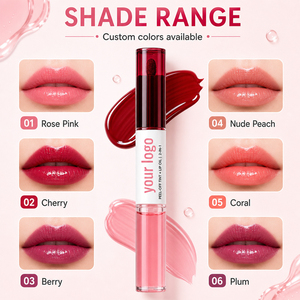 Tinte Labial 2 en 1 Estilo Coreano ODM, Brillo Seductor, Hidratante, Ligero, de Doble Punta, Desprendible - Product Image 1