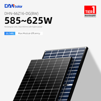 Stock d'entrepôt UE, niveau 1, panneau solaire à double vitrage haute efficacité 580w 585W 590w 600w