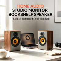 Enceinte active de bibliothèque 2 voies amplifiée, son stéréo Hi-Fi, pour la maison, le bureau et l'audio TV, prise en charge de la personnalisation OEM