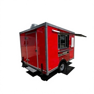 Remolque de Comida de Acero y Aluminio de 10 pies con Ventana de Servicio para Venta de Pizza, Helados, Café, Hot Dogs y Bocadillos al Aire Libre - Product Image 1