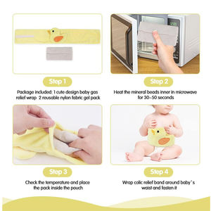 Alivio para Cólicos, Gases y Estómago Enfadado en Bebés, Envoltura Térmica Natural para el Abdomen con Semillas de Lino para Recién Nacidos - Product Image 6