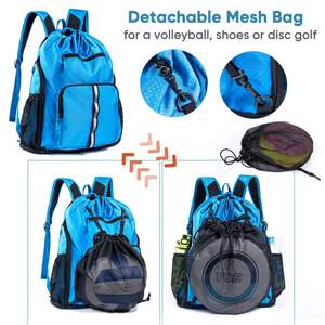 Sac à dos en maille de polyester personnalisé avec cordon de serrage, idéal pour le sport, la gym, l'école, le shopping, le yoga, pliable, pour enfants, plage, natation - Product Image 5