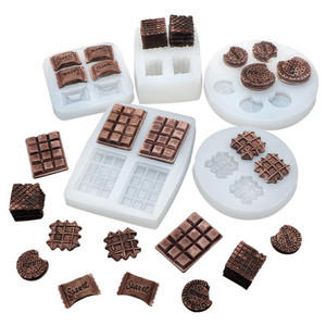 Yeni DIY çikolatalı kurabiye kalıbı bisküvi silikon kalıp DIY Waffle pişirme kalıp el yapımı sabun mum kalıp fondan kek pişirme araçları - Product Image 1