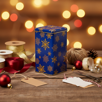 JH Promotion Exceptionnelle – Boîte en Fer Blanc Carrée Personnalisée pour Thé, Café, Cacao et Poudres Alimentaires Fantaisie