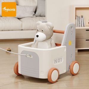 Poussoir élégant panier mignon apprentissage marcheur jouet amusant jeu <span class=keywords><strong>brouette</strong></span> bébé pousser marcheur et tirer poupée poussette - Product Image 1