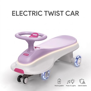 Arolo Electric <strong>Wiggle</strong> <strong>Car</strong> for Kids Dual Mode Rechargeable Swing Ride on Toy 360&deg; Rotation LED Wheels Music Anti-Tip Swing <strong>Car</strong> - Product Image 1