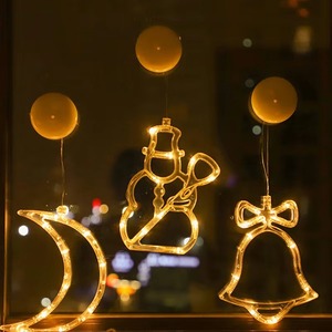 Hot Warm White Christmas Snowflake and Bell Window <b>Hanging</b> LED <b>Lights</b> with 1-Year Warranty <b>Battery</b> <b>Operated</b> - Product Image 4