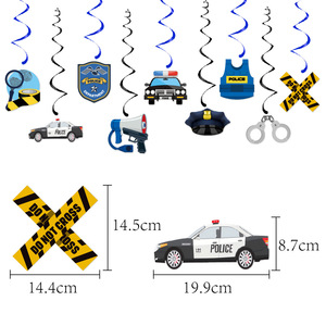 Décorations de fête de remise de diplôme de l'Académie de police DAMAI et pics alimentaires pour les fournitures de fête de remise de diplôme des officiers de police - Product Image 6