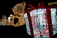 Boîtes cadeaux de Noël géantes de luxe pour l'extérieur, boules de Noël pour centres commerciaux, décorations de jardin