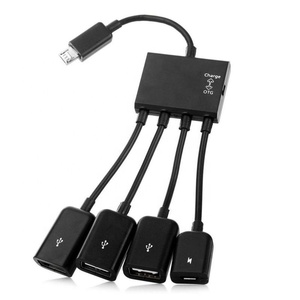 4 포트 USB 허브 OTG 커넥터 Spliter 4 1 마이크로 Usb 충전기 케이블 어댑터 확장 커넥터 어댑터 안드로이드 태블릿 <span class=keywords><strong>PC</strong></span> - Product Image 4