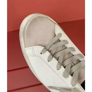 Designer Style Light-colored Casual Low-top Chunky Skate Shoes Genuine Leather Upper Retro Distressed Lace-up Cushioning - Product Image 3