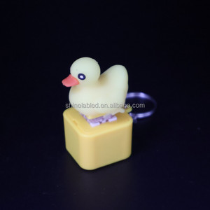 <b>Duck</b> Shaped Pop-Up LED <b>Light</b> & Sound Keychain with Soft Warm White <b>Light</b>-Kids Party Favor & Stress Relief Toy - Product Image 5