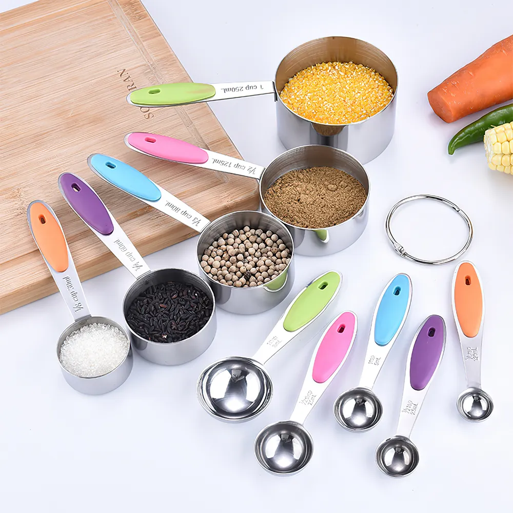 2023 Bestsell Wholesale Kitchen Measuring Tools High Grade Luxury Stainless Steel Measuring Cups and Spoons set