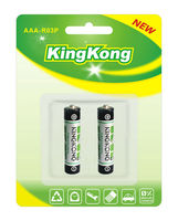 Pila Seca de Zinc-Carbón Zinc-Manganeso AAA UM-4 de 1.5v Marca Kingkong R03P