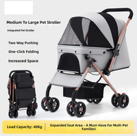 Poussette pliable légère en métal pour chiens et chats, pour les promenades en plein air