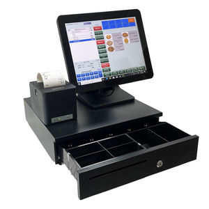 ระบบขายหน้าร้าน POS อลูมิเนียม ขนาด 15 / 15.6 นิ้ว แบบออลอินวัน หน้าจอสัมผัส ระบบปฏิบัติการ Windows 10 เครื่องบันทึกเงินสด ระบบขายหน้าร้าน ฮาร์ดแวร์ POS - Product Image 2