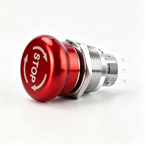 Interrupteur d'arrêt d'urgence à verrouillage métallique IP65 pour système d'évaporation et station de sécurité - Product Image 1