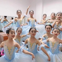 PD07157 Gaun Tutu Balet Anak Perempuan Kostum Tari untuk Pertunjukan Panggung dan Latihan Sehari-hari