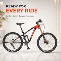 Vélo de montagne à suspension intégrale en alliage d'aluminium 27,5 pouces 11 vitesses, vélo de route à double suspension, VTT, Bicicletas