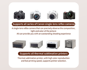 Modern Aurora Selfie Photo Booth Kiosk <b>with</b> DSLR <b>Camera</b> Privacy Curtain for Malls Hotels Events - Product Image 3