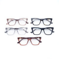 Montures optiques vintage en acétate en gros, lunettes carrées avec branches diamantées, logo personnalisé, montures de lunettes pour femmes