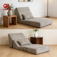 Juego de Muebles para el Hogar, Sofá Cama Seccional Convertible de Una Plaza, Tapizado en Tela Lavable, Diseño Modular Moderno Relleno de Espuma para Sala de Estar