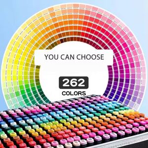 ปากกาหัวพู่กันสองหัว 30/40/60/80/168 สี ปากกาเมจิกแอลกอฮอล์ สำหรับวาดภาพการ์ตูน สเก็ตช์ภาพ ชุดอุปกรณ์ศิลปะสำหรับโรงเรียน - Product Image 4