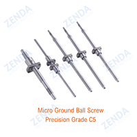 Écrou à bride d'usinage d'extrémité vis à billes miniature roulée avec C7 0401 0402 0601 0602 0801 0802 1002 Micro 4mm 6mm 8mm vis à billes