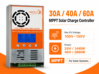 Contrôleur de charge solaire 48V 60A MPPT, chargeur hybride, système solaire, contrôleur de charge solaire MPPT