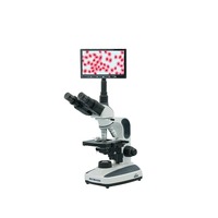 Microscope biologique forestier trinoculaire avec tablette Android 10 pouces et écran LED 4K, mise au point manuelle, indice de protection IP53 pour usage en laboratoire