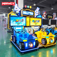 Machine de jeu d'arcade de course automobile pour enfants à monnayeur, deux joueurs, double écran, machine de jeu vidéo à conduire pour aire de jeux intérieure et centre commercial
