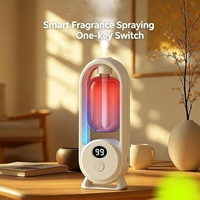 Diffuseur d'arômes mural rechargeable à double écran, permet l'ajout d'huiles essentielles et la sélection personnalisée de parfums