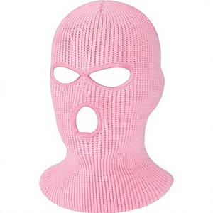 Masque cagoule en tricot rose, couvre-visage complet, style Y2K, vêtements d'extérieur unisexes, couvre-chef pour adultes, 56-58 cm - Product Image 1