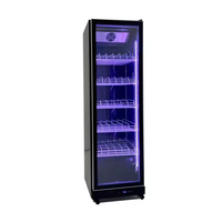 Réfrigérateur à boissons Haibor à porte vitrée simple, affichage LED, commercial, écoénergétique pour bar, vente en gros, OEM, ODM