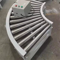 Convoyeur à rouleaux automatique en acier inoxydable courbé pour l'industrie logistique et d'entreposage