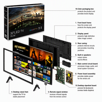 Televisi LED Smart TV Google TV 4K UHD 55 Inci untuk Layar Kamar Hotel