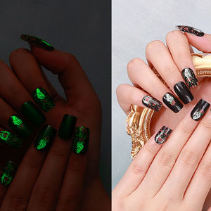 Tiras de Gel Personalizadas para Uñas, Pegatinas y Calcomanías de Arte de Uñas 2D <span class=keywords><strong>con</strong></span> Temática de Halloween, Suministros de <span class=keywords><strong>Manicura</strong></span> para Fiestas y Festivales a Prueba de Agua - Product Image 4