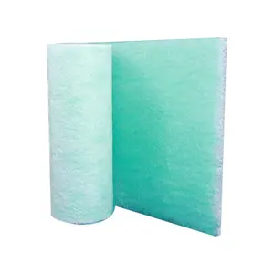 Washable Green G3 G4 Fiberglass Air Filter Media Paint arrestor filter Spray Booth Floor Filter Roll
