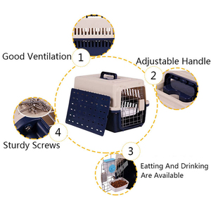 Jaula transportadora de viaje para mascotas grande de lujo al por mayor, jaula alta y pesada para perros, ruedas, estilo exterior, bandeja de <span class=keywords><strong>transporte</strong></span> aéreo, <span class=keywords><strong>caja</strong></span> para gatos - Product Image 2
